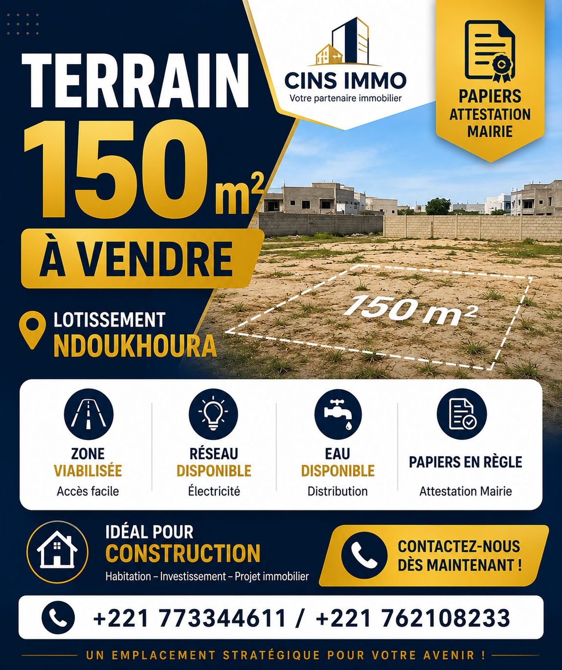 Terrain à vendre à Ndoukhoura peulh